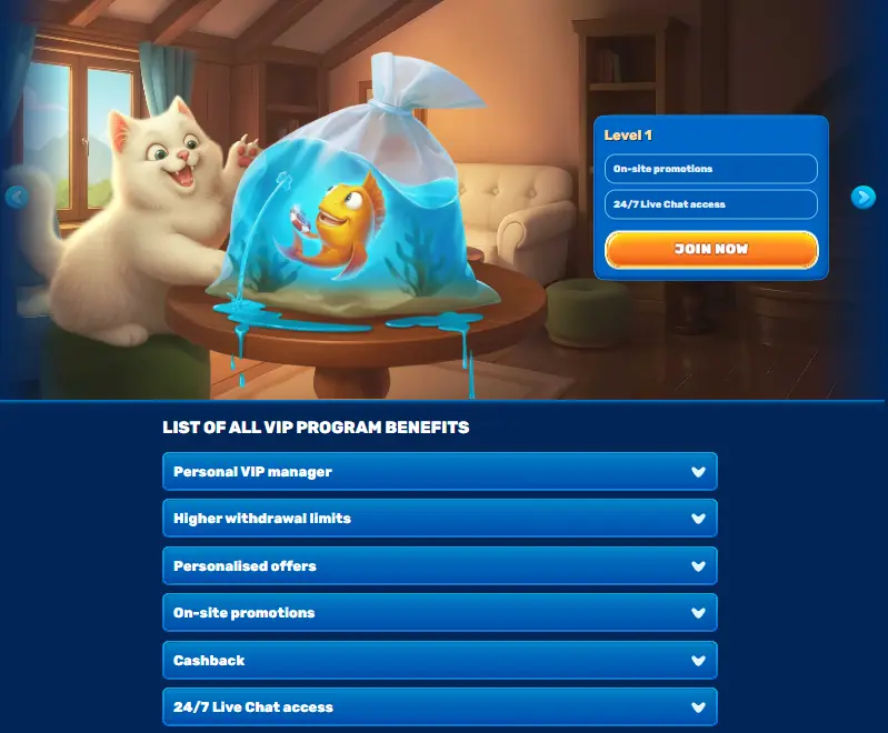 Spinfin VIP Club — exclusive rewards and personal service for loyal players